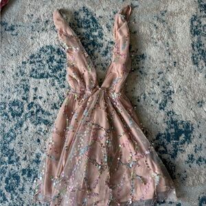 Lucy in the Sky Sequin Embellished Dress in Pink